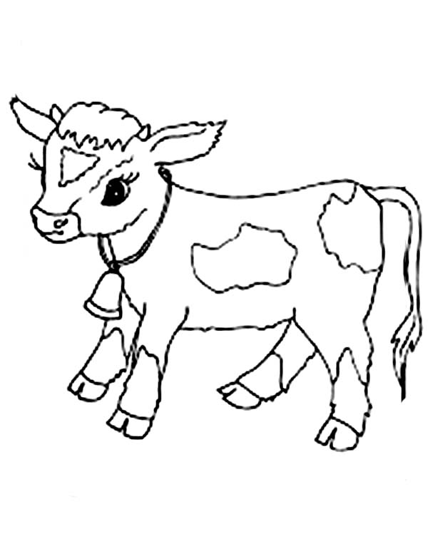 600x777 Coloring Pages Cow Coloring Pages Page For With Cartoon Cow