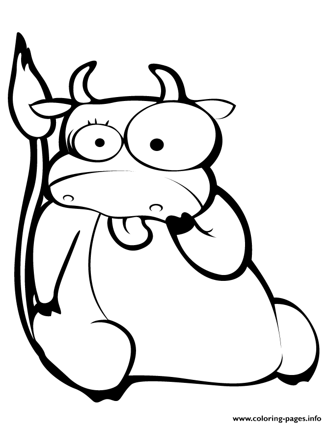 670x867 Cute Cartoon Cow Coloring Pages Printable