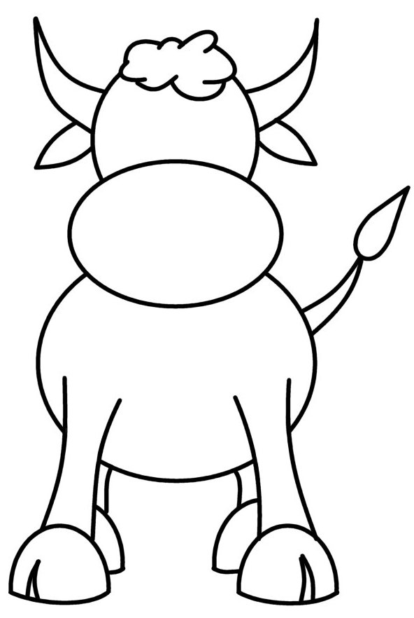 592x882 How To Draw Cartoons Cow