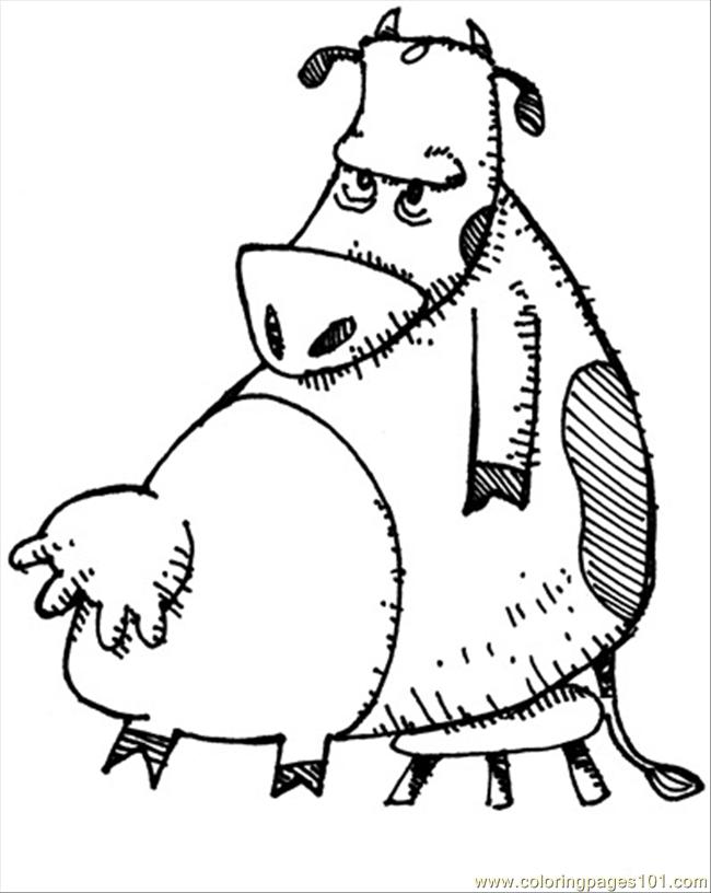 650x816 Cow And Calf Coloring Pages