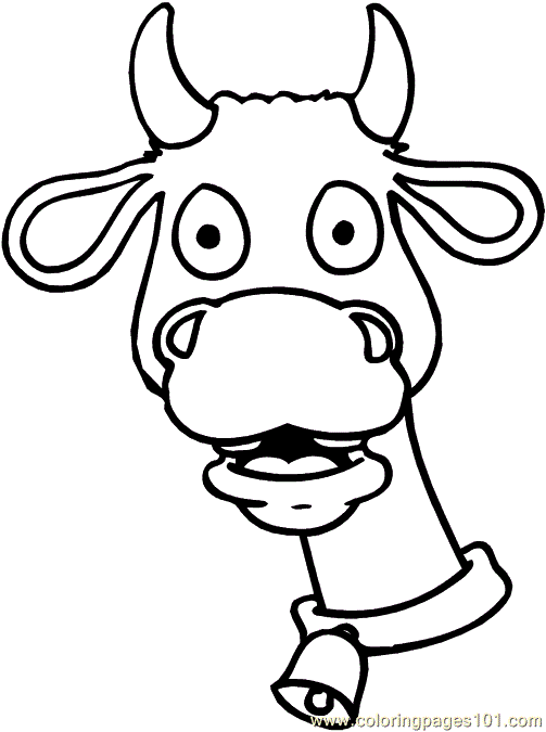 503x675 Cow Funny Face Coloring Page