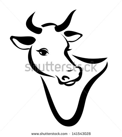 417x470 Drawn Cow Happy Cow