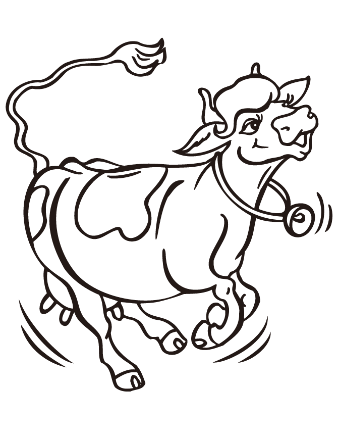 670x867 Cartoon Cow Coloring Pages