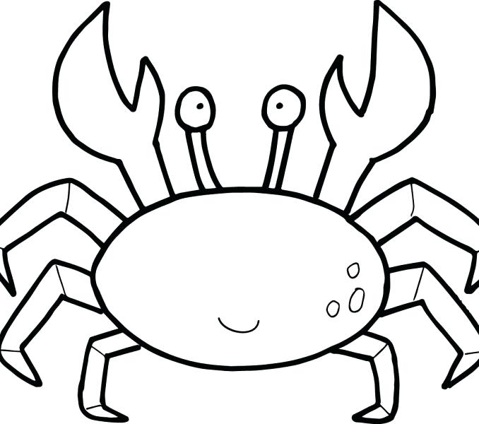 678x600 Crab Coloring Pages As Well As Cartoon Crab Coloring Pages Blue