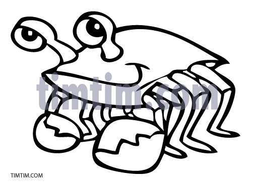 504x368 Free Drawing Of Crab Bw2 From The Category Fish