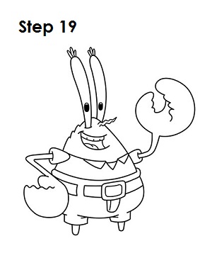 300x388 How To Draw Mr. Krabs