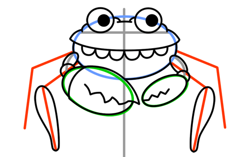 500x316 Cartoon Crab Step By Step Drawing Lesson