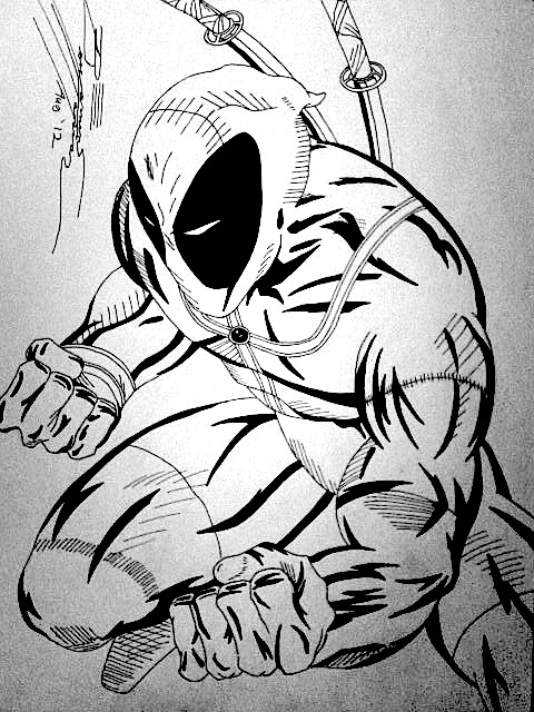 480x640 Deadpool Drawing By Benjamintapia