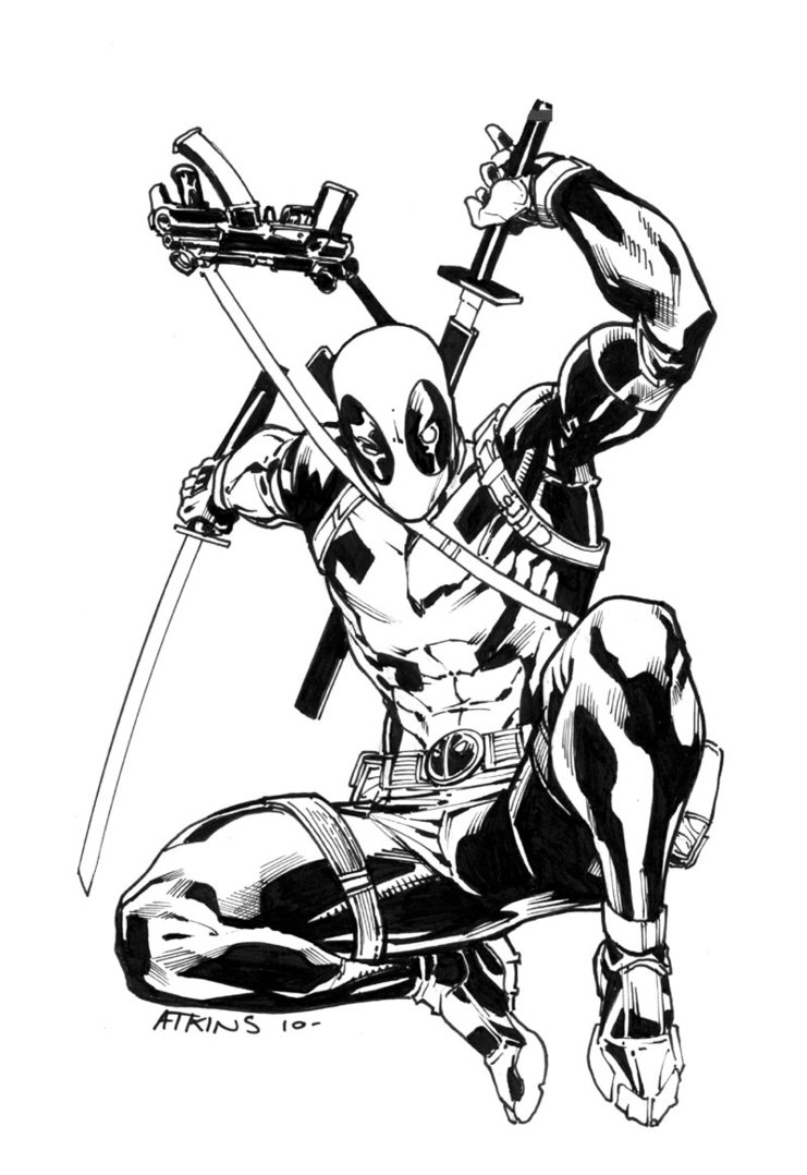 741x1078 Deadpool Sketch By Robertatkins