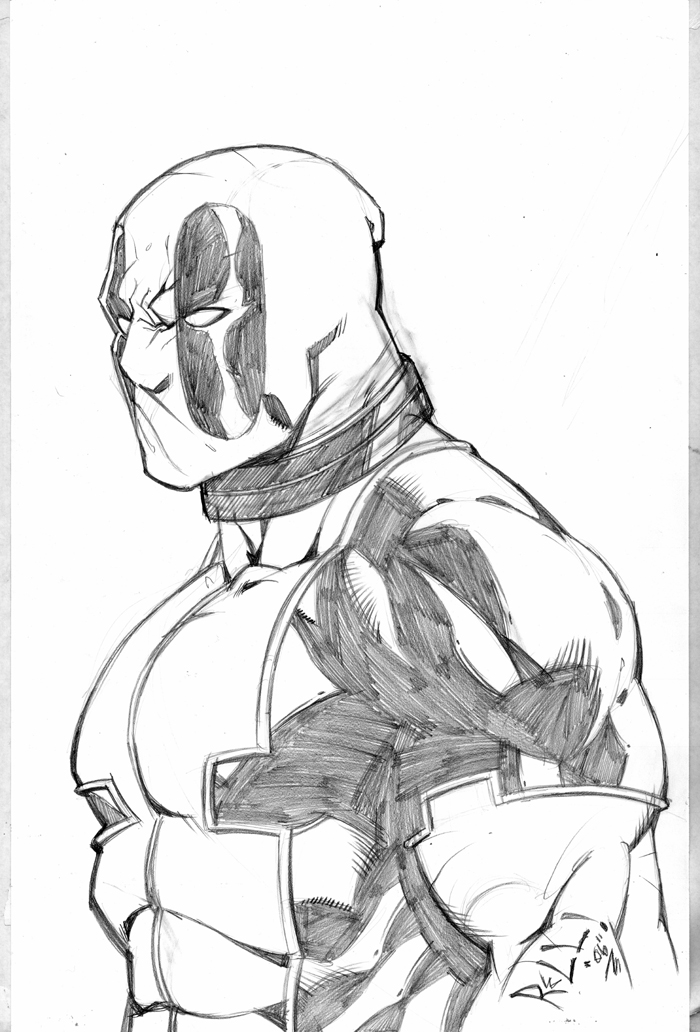 700x1032 Deadpool Sketch By Bobbett