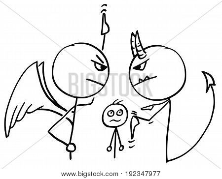 450x364 Cartoon Vector Angel Devil Vector Amp Photo Bigstock