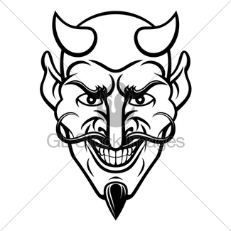 325x325 Devil Face Cartoon Gl Stock Images