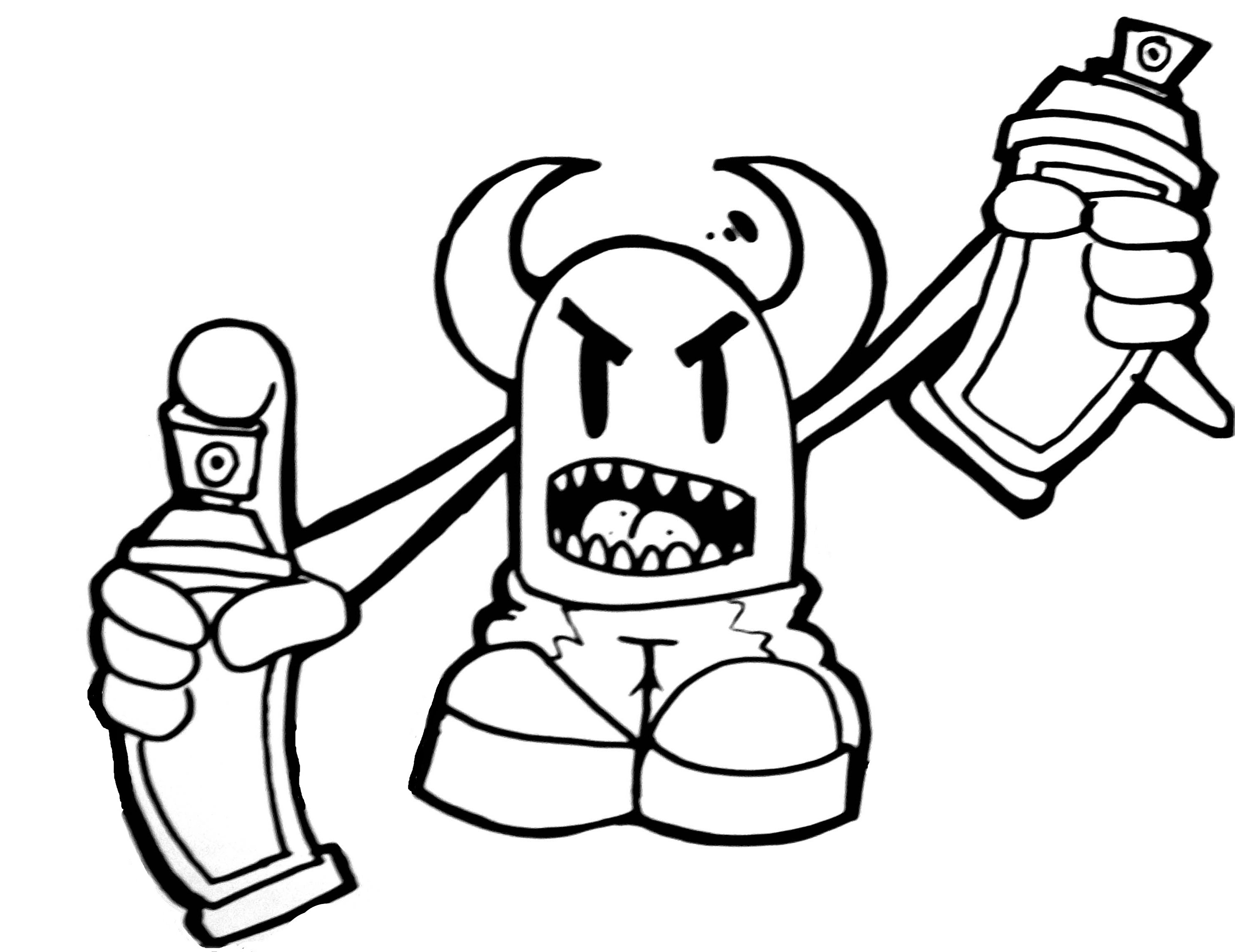 2958x2280 Drawings Of Graffiti Cartoons How To Draw A Graffiti Character