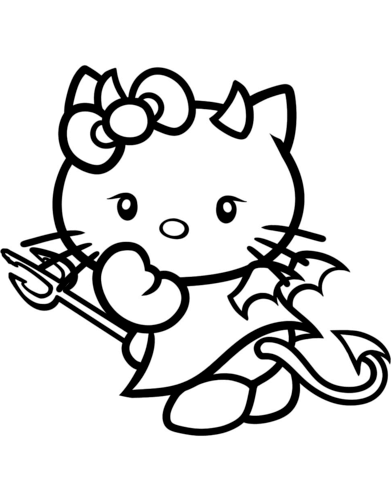 391x480 Hello Kitty Devil Coloring Page Free Printable Coloring Pages