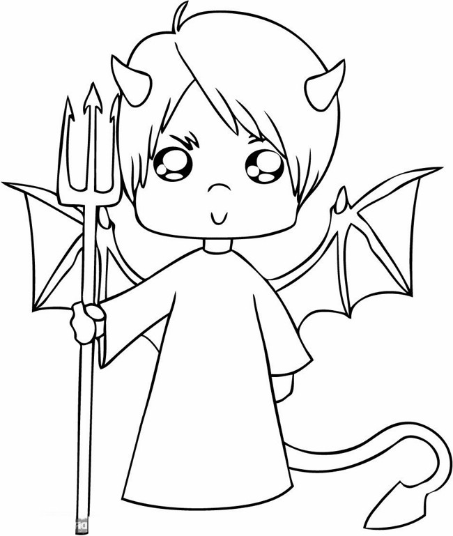 650x769 How To Draw A Cartoon Devil Boy Step 6 Costumes