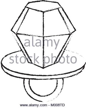 300x376 Diamond Ring Pin Cartoon Isolated On White Stock Vector Art