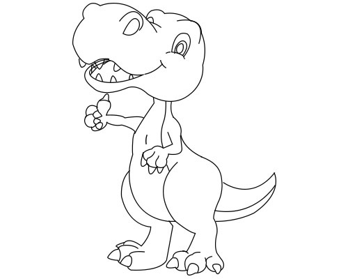 500x400 Easy Step By Step Instructions To Draw An Amazing Cartoon Dinosaur