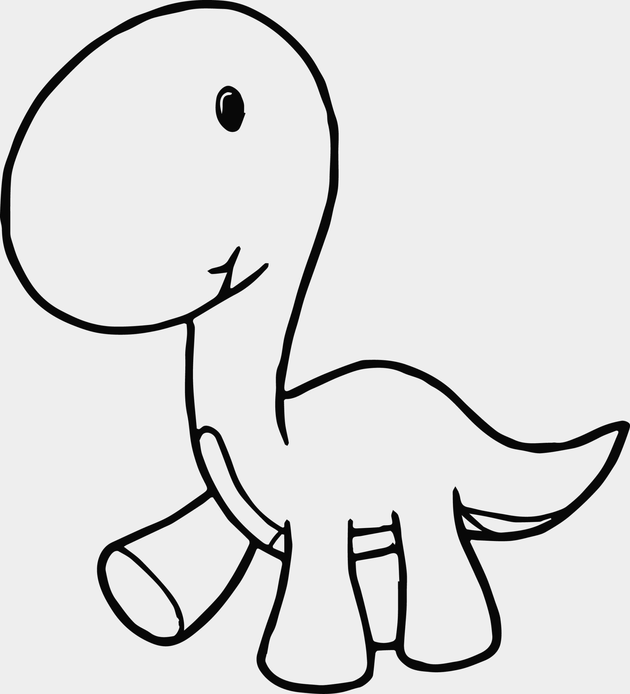 2142x2359 Elegant Cartoon Dinosaur Coloring Pages