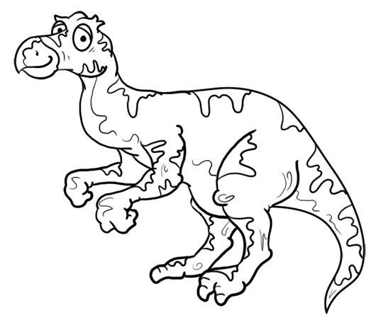 540x452 How To Draw An Iguanodon Cartoon Lesson