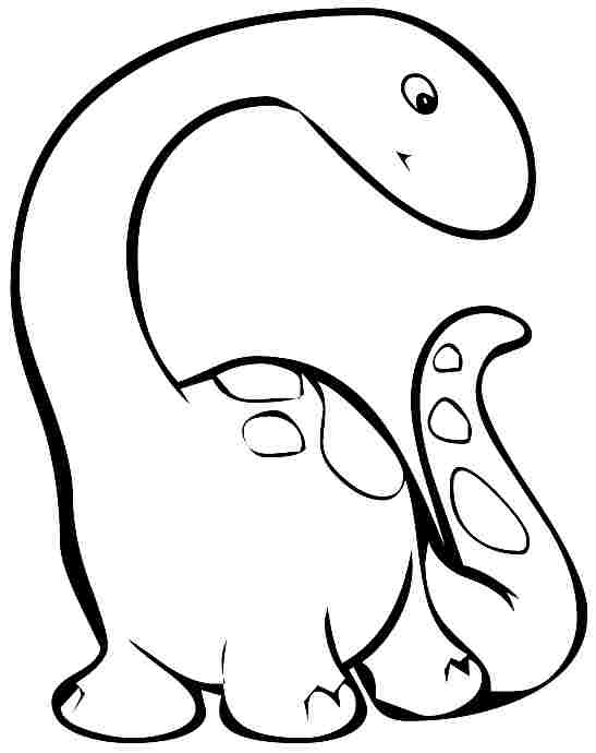 547x690 Cartoon Dinosaur Coloring Page Image Clipart Images