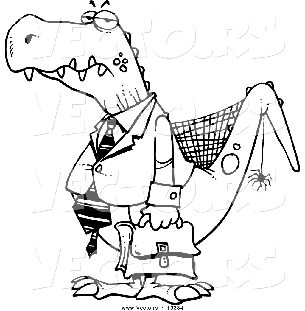 1024x1044 Vector Of A Cartoon Old Business Dinosaur
