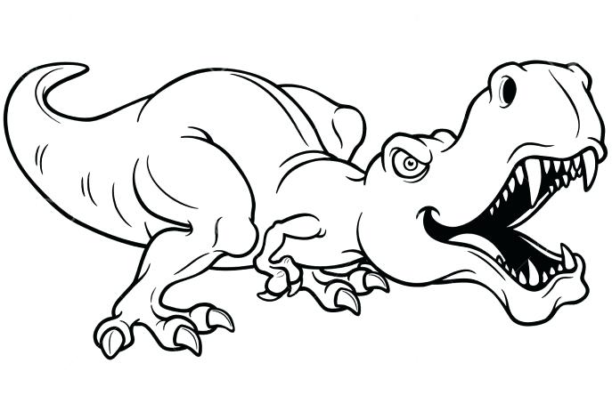 687x472 Cartoon Dinosaur Coloring Pages Funny Dinosaur Coloring Page
