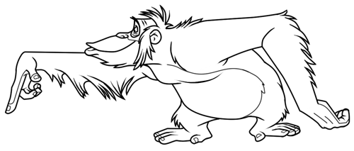 500x213 How To Draw Jungle Book's King Louie