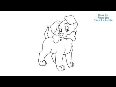 480x360 How To Draw A Dog Simple Easy Drawing Puppy Cartoon