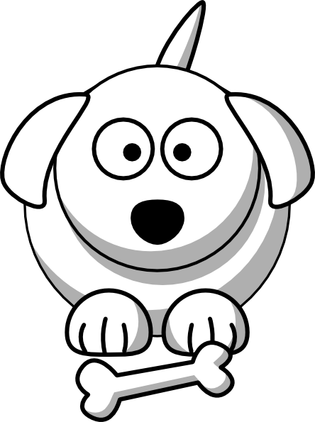 444x595 Cartoon Dog Outline Clip Art