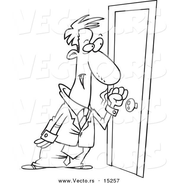 600x620 Door Clipart Coloring Page