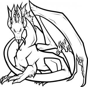 302x296 Dragon Black And White Drawing Clipart