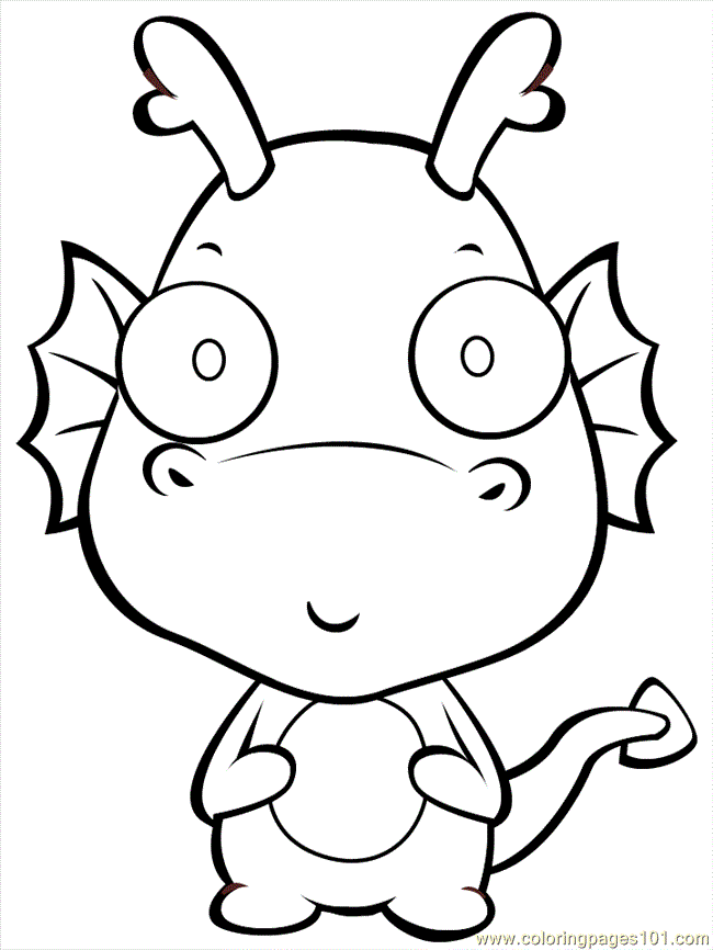 650x866 Dragon Coloring Pages