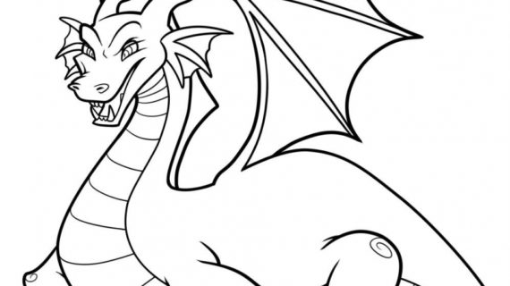 570x320 Dragon Cartoon Drawing Cartoon Dragon Drawing