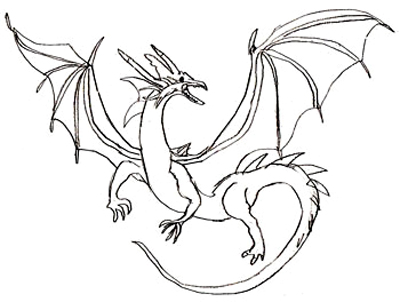 400x302 How To Draw A Dragon