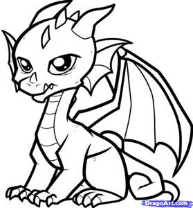 279x300 Cartoon Dragon Drawing