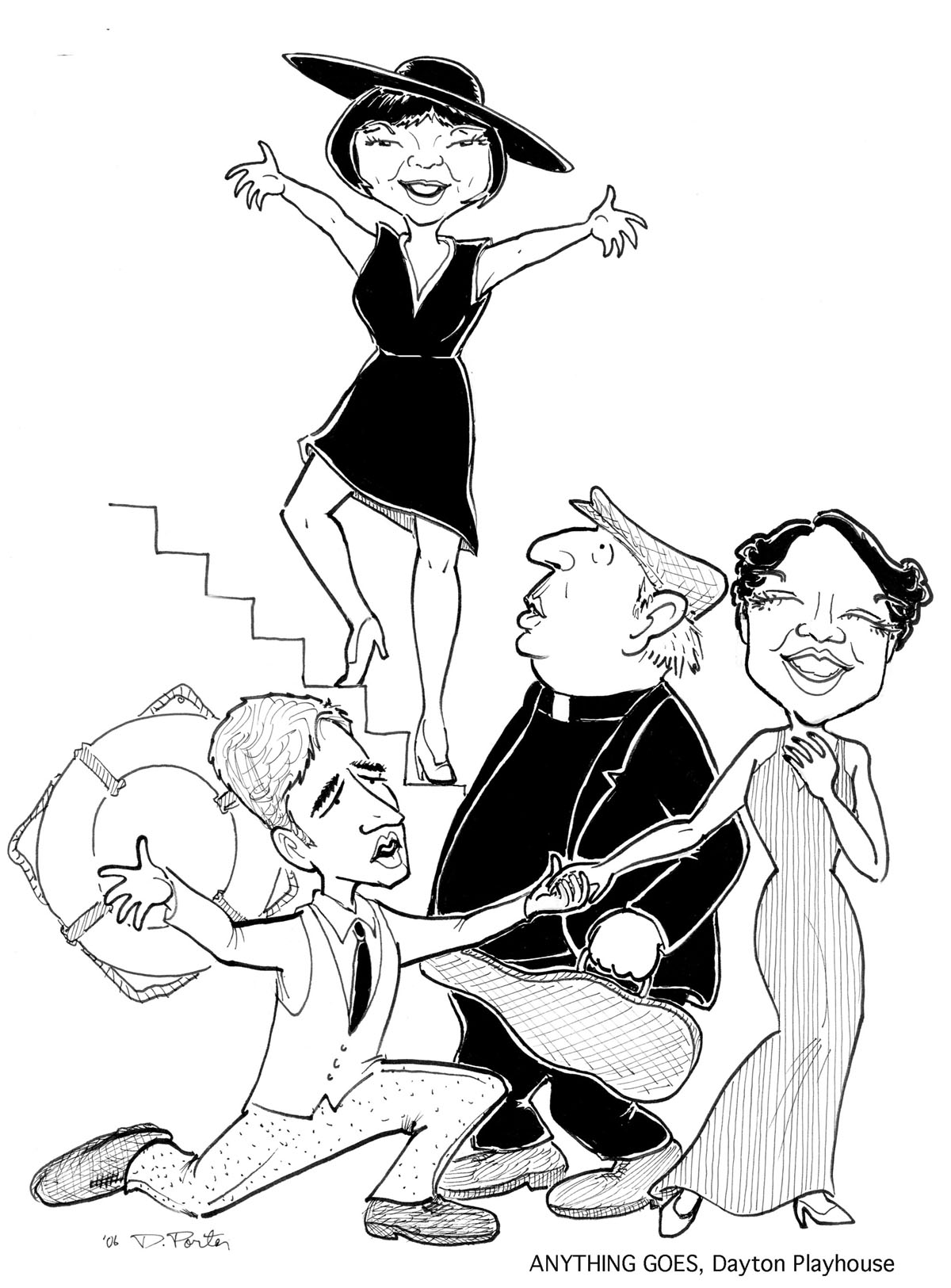 1200x1625 Theatre Caricatures, Caricature Of Actors Performing In Plays