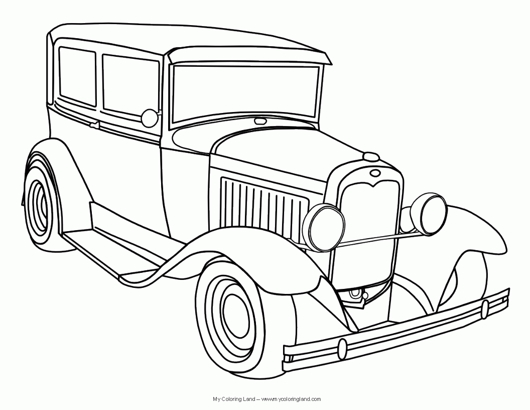 1056x816 Mall Cartoon Drawings Classic Car Coloring Pages, Bratz Coloring
