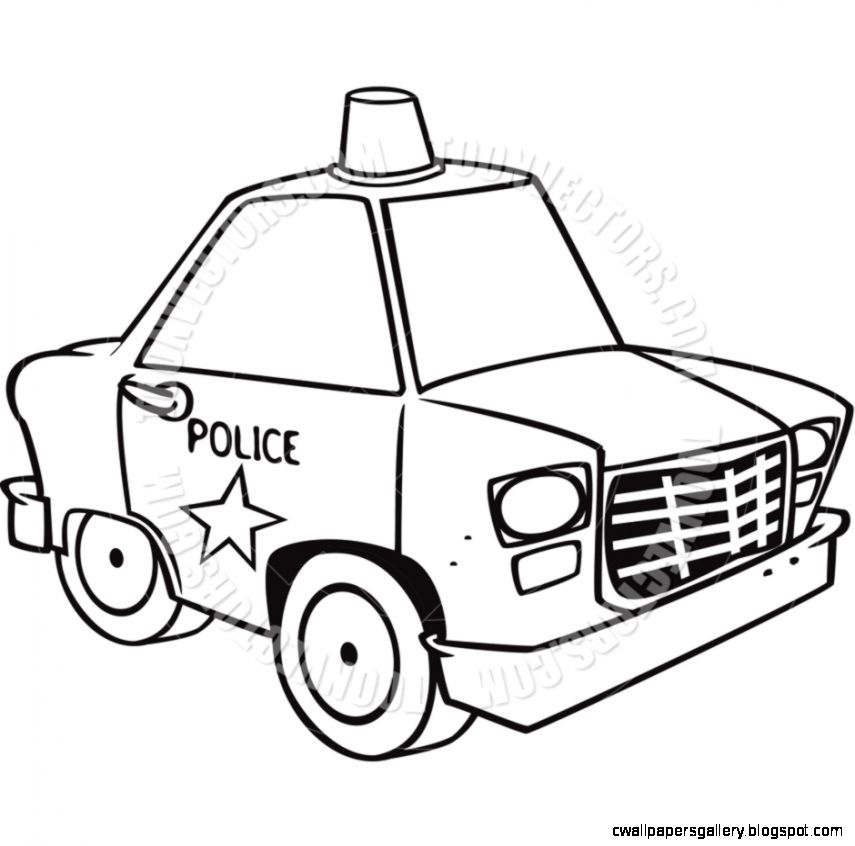 855x846 Police Car Clip Art Black And White Wallpapers Gallery