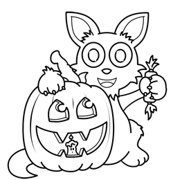 260x260 How To Draw A Black Cat And Jack O Lantern For Halloween