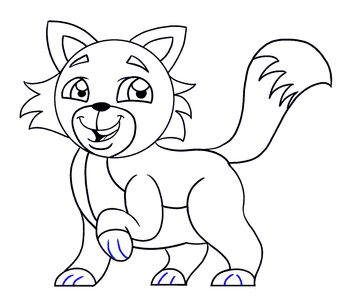 678x600 How To Draw A Cartoon Cat Easy Drawing Guides