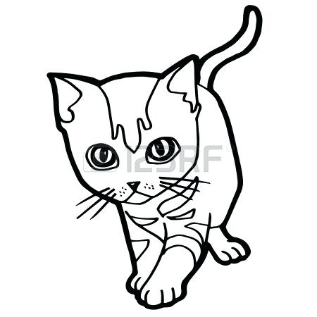 450x450 Cartoon Cat Coloring Pages Cartoon Cat Coloring Page For Kid
