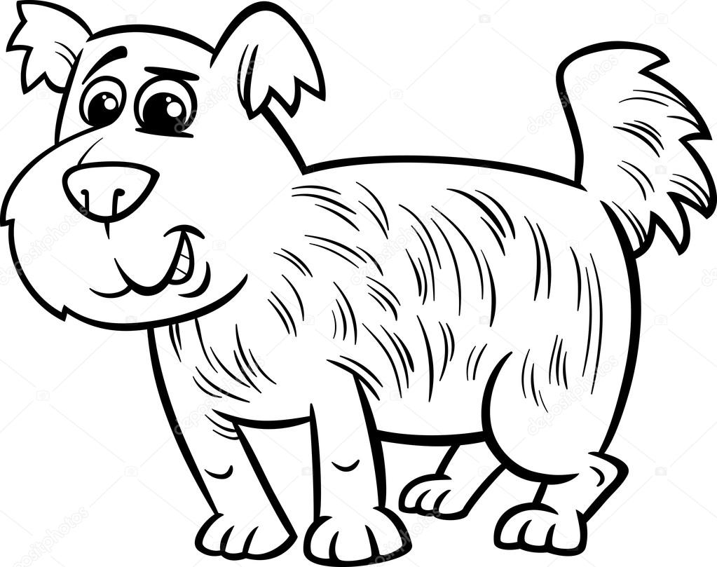 1023x809 Shaggy Dog Cartoon Coloring Page Stock Vector Izakowski