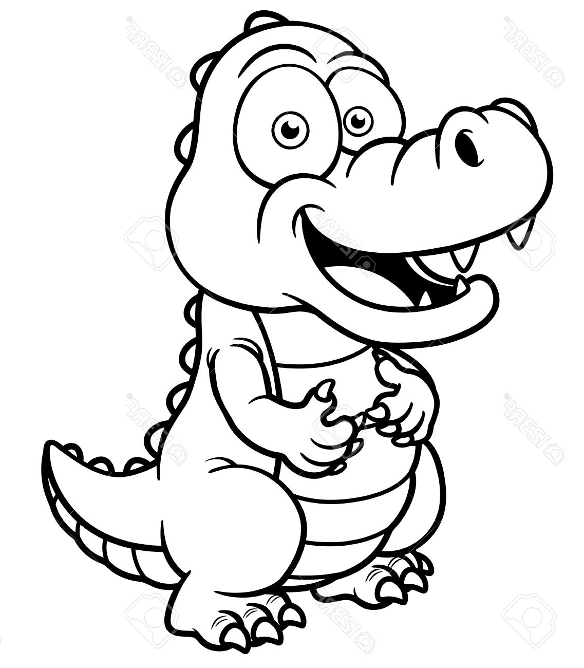 1137x1300 Crocodile How To Draw A Crocodile Cartoon Easy Sketch Drawing
