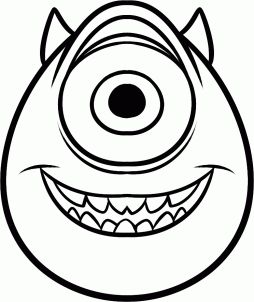 254x302 How To Draw Mike Wazowski Easy, Step By Step, Disney Characters