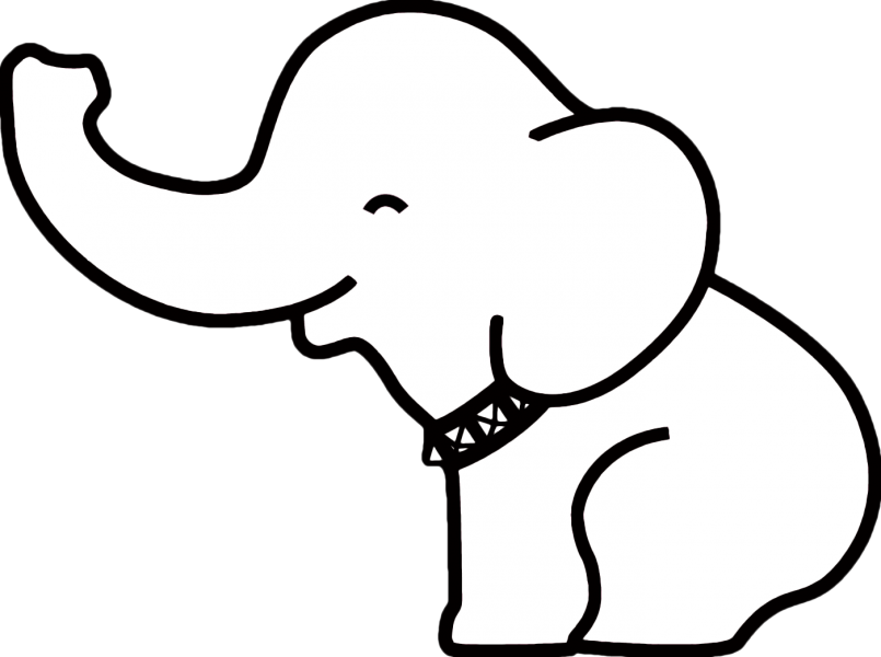 805x600 Coloring How To Draw A Cartoon Elephant Wikihow In Conjunction