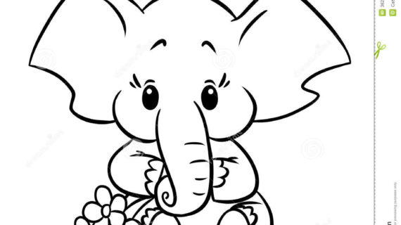570x320 Cute Baby Elephant Drawing Cute Baby Elephant Cartoon Stock Images