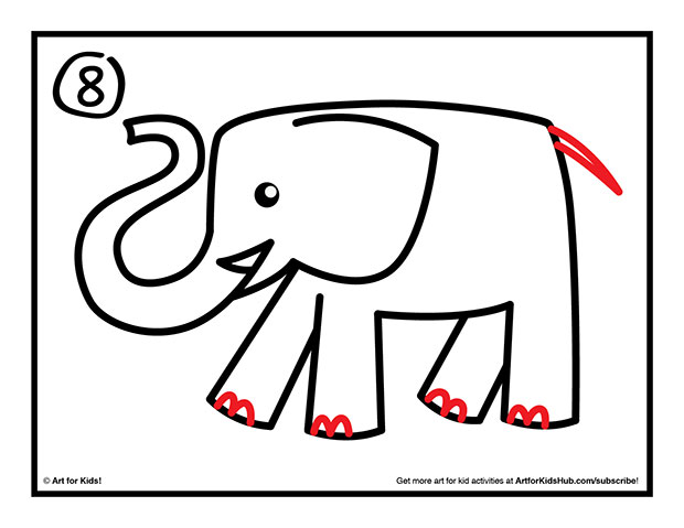 620x479 How To Draw An Elephant