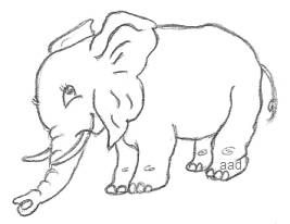 267x206 The Best Easy Elephant Drawing Ideas On Simple