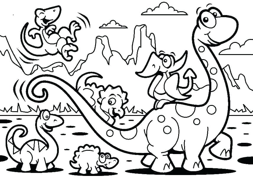 856x602 Coloring Pages Cartoon Dinosaurs Cartoon Coloring Pages For Kids