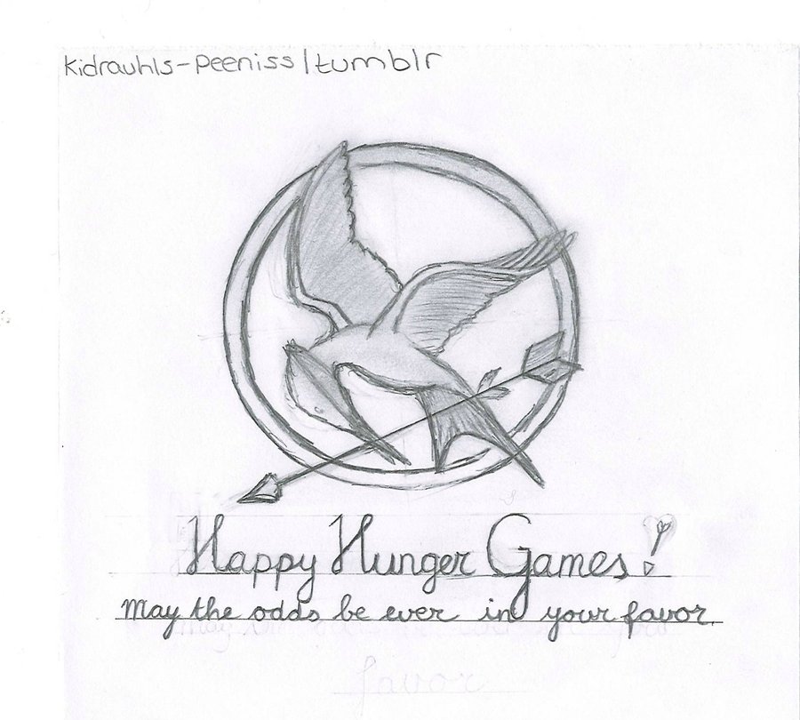 900x810 Drawings Of The Hunger Games Book Fronts (1) By Meganodair